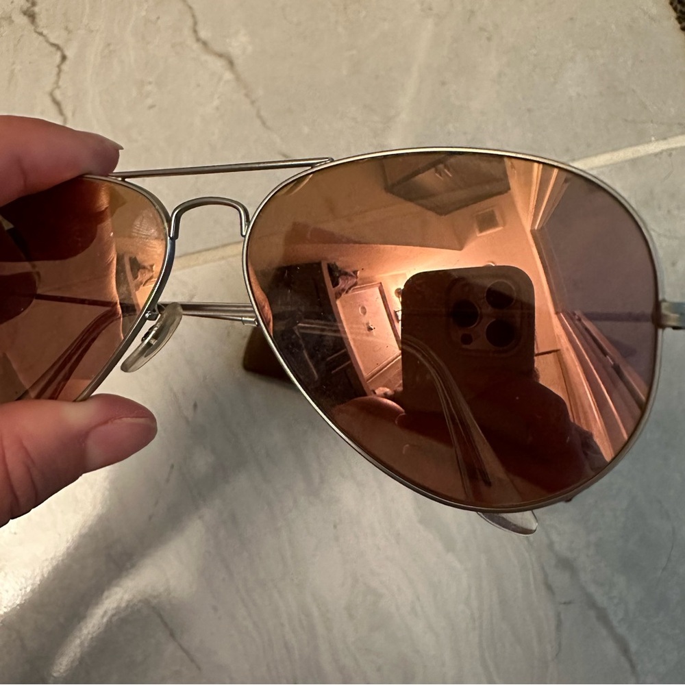 Ray-Ban Aviator RB3025 Sunglasses - Silver/Copper Flash Mirror - Picture 2 of 10